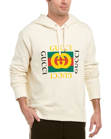 white gucci hoodie men|gucci distressed hoodie.